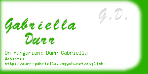 gabriella durr business card