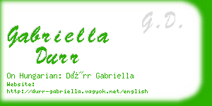 gabriella durr business card